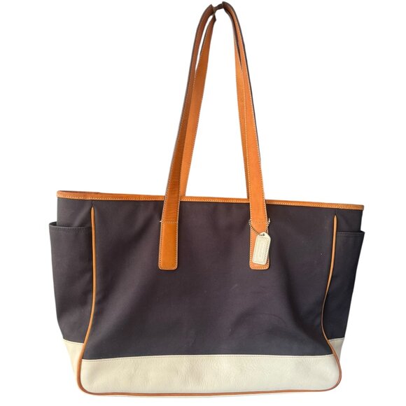 COACH 'Hampton' Diaper-Laptop Multifunction Tote Canvas Leather 5458 - Picture 1 of 11